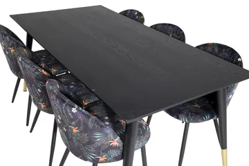Daicy spisebord 180 cm med 6 stk. Sedavi spisestole - Møbler - Borde - Spisebordssæt