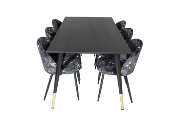 Daicy spisebord 180 cm med 6 stk. Sedavi spisestole - Møbler - Borde - Spisebordssæt