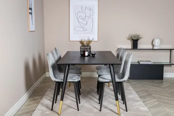 Daicy spisebord 180 cm med 6 stk. Ypas spisestole - Møbler - Borde - Spisebordssæt