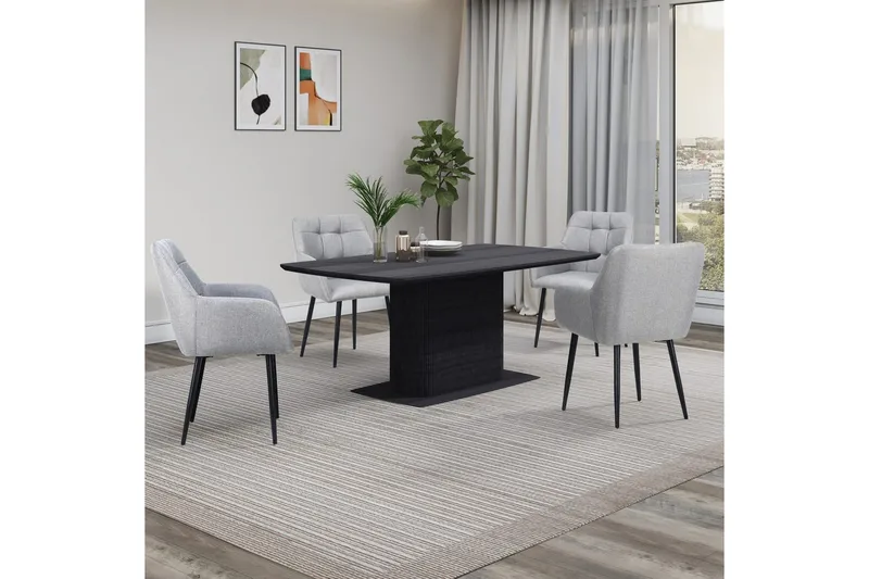 Daleton Spisebord Rektangulær 160x90 cm - Sort - Møbler - Borde - Spisebord og køkkenbord