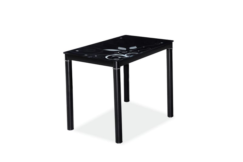 Dameara Spisebord 100 cm - Glas/Sort - Spisebord og køkkenbord