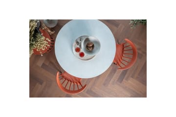 Damon Lille Rundt Spisebord 100 cm i Fiber Clay med Betonudseende - Hvid - Møbler - Borde - Spisebord og køkkenbord