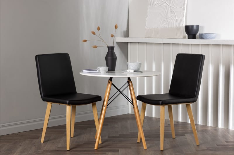 Danburi Spisebordssæt 60 cm Rund med 2 Today Stole - Svart - Møbler - Borde - Spisebordssæt