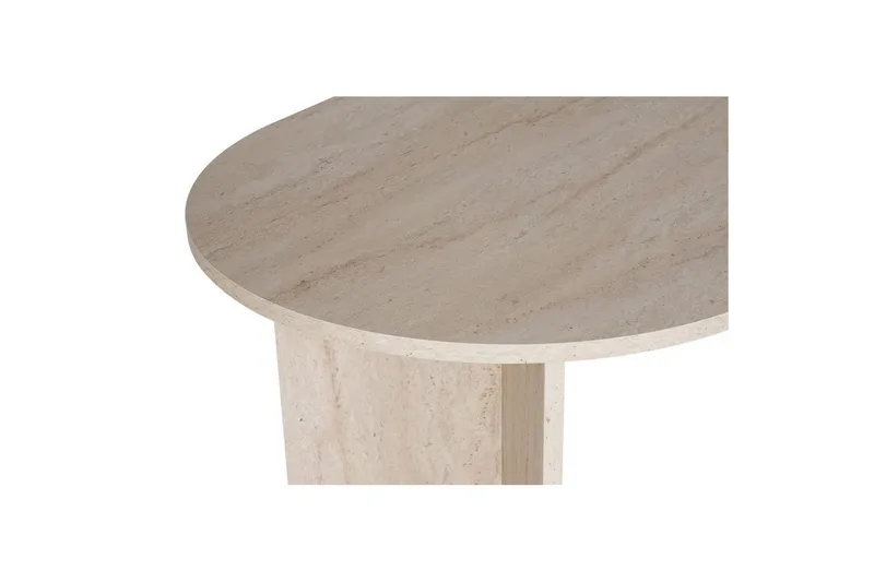 Dano Ovalt Spisebord 180x90 cm med Travertinudseende - Beige - Møbler - Borde - Spisebord og køkkenbord