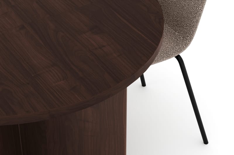 Dano Spisebord 180 cm med 4 Katy Spisestole - Valnød / Greige - Møbler - Borde - Spisebordssæt