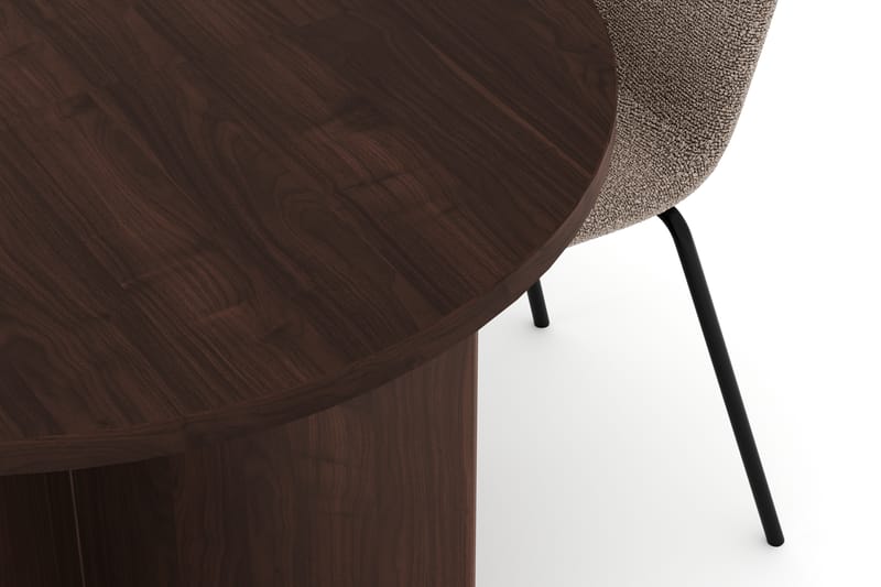 Dano Spisebord 180 cm med 4 Katy Spisestole - Valnød / Greige - Møbler - Borde - Spisebordssæt