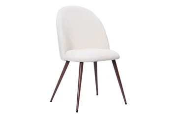Dano Spisebord 180 cm med 4 Nibe Plus Spisestole - Hvid/Brun - Møbler - Borde - Spisebordssæt