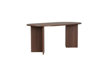 Dano Spisebord 180 cm med 4 Nibe Plus Spisestole - Hvid/Brun - Møbler - Borde - Spisebordssæt