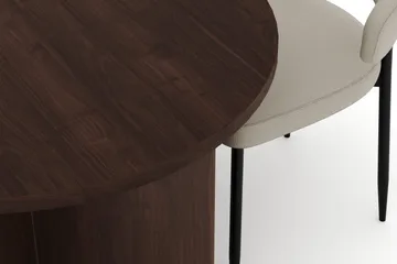 Dano Spisebord 180 cm med 4 Sawako Spisestole - Valnød / Beige - Møbler - Borde - Spisebordssæt