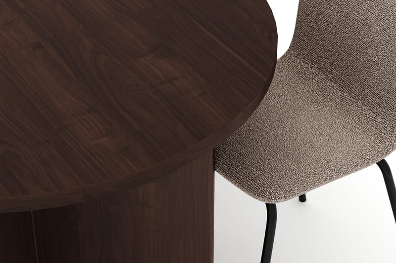 Dano Spisebord 180 cm med 6 Katy Spisestole - Valnød / Greige - Møbler - Borde - Spisebordssæt