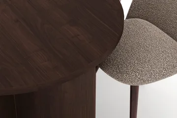 Dano spisebord 180 cm med 6 Nibe Plus spisebordsstole - Valnød|Greige - Møbler - Borde - Spisebordssæt