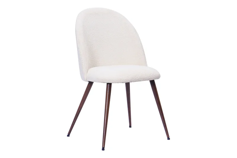 Dano Spisebord 180 cm med 6 Nibe Plus Spisestole - Hvid/Brun - Møbler - Borde - Spisebordssæt