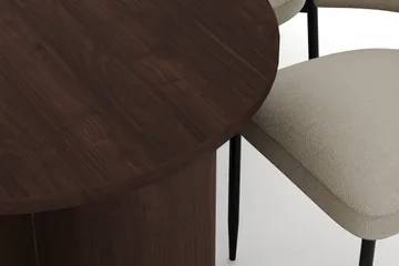 Dano Spisebord 180 cm med 6 Sawako Spisestole - Valnød / Beige - Møbler - Borde - Spisebordssæt