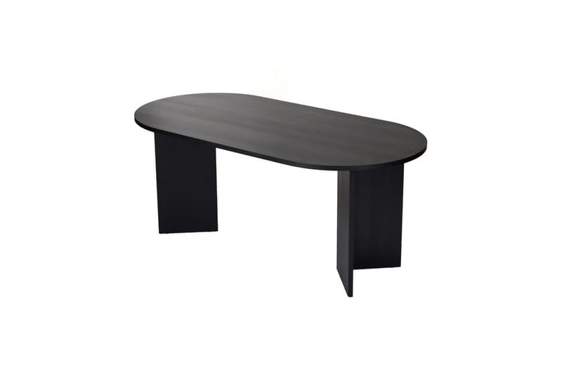 Dano Spisebord 180 cm Oval - Natur/Sort - Møbler - Borde - Spisebord og køkkenbord