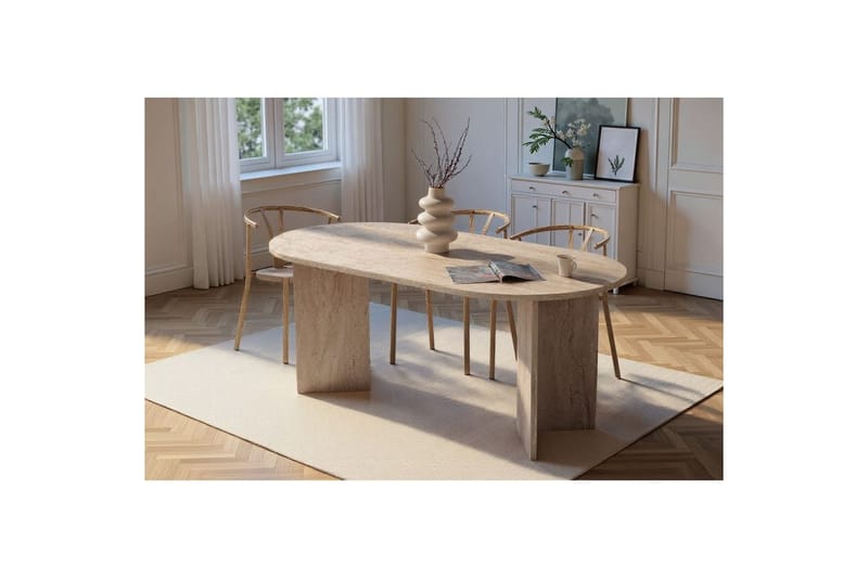 Dano Spisebord 180 cm Oval - Taupe - Møbler - Borde - Spisebord og køkkenbord