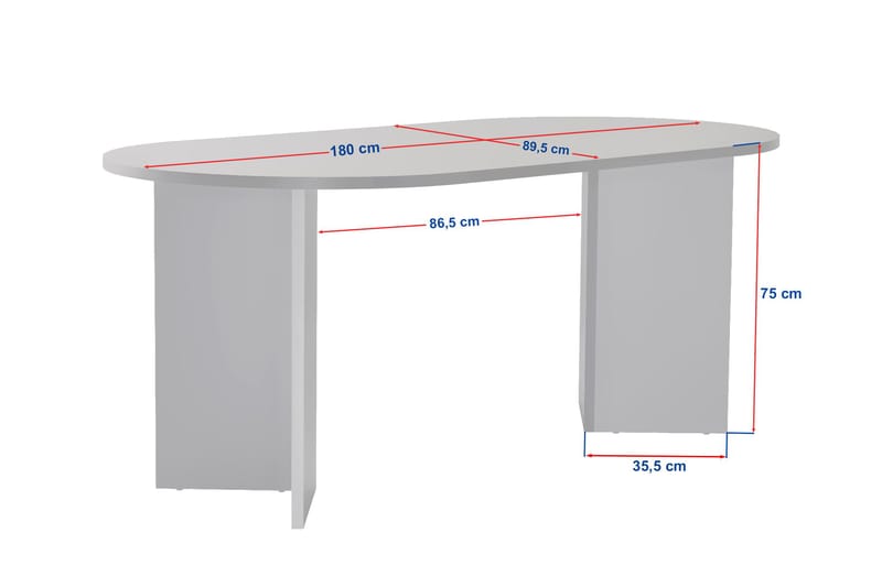 Dano spisebord 180 cm ovalt - Safir Eg - Møbler - Borde - Spisebord og køkkenbord