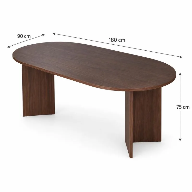 Dano Spisebord 180 cm Ovalt - Valnød - Møbler - Borde - Spisebord og køkkenbord