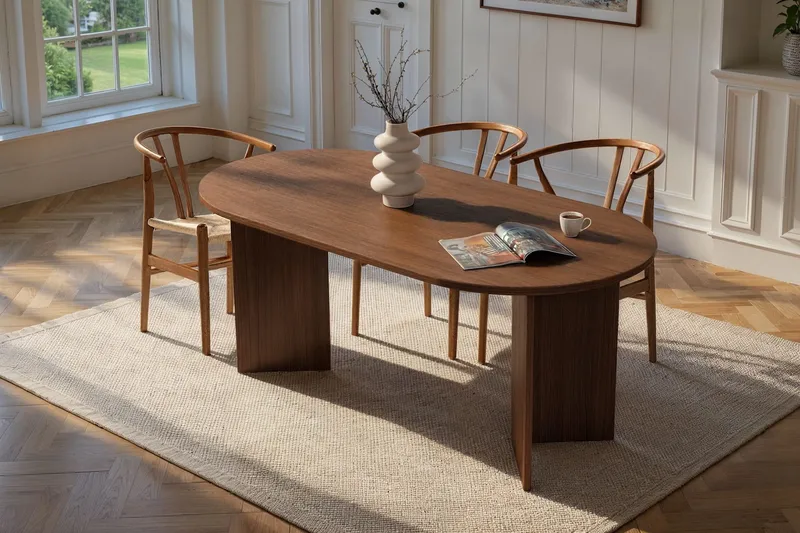 Dano Spisebord 180 cm Ovalt - Valnød - Møbler - Borde - Spisebord og køkkenbord