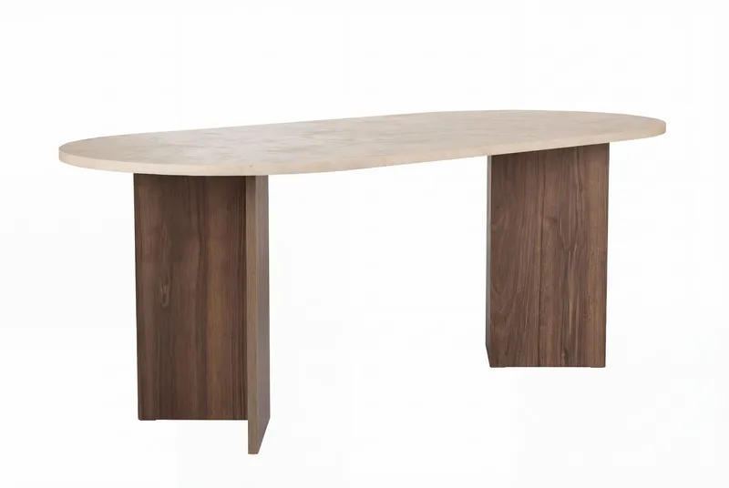 Dano Spisebord 200x75x90 cm, Travertine Walnut