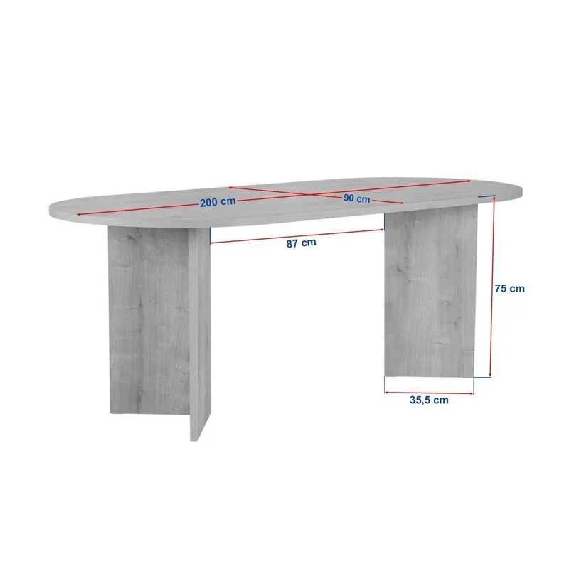 Dano Spisebord Oval 200 cm - Natur - Møbler - Borde - Spisebord og køkkenbord
