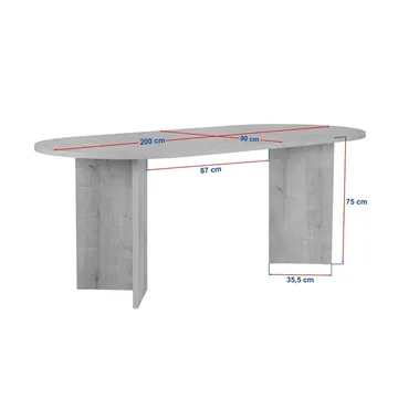 Dano Spisebord Oval 200 cm - Natur - Møbler - Borde - Spisebord og køkkenbord