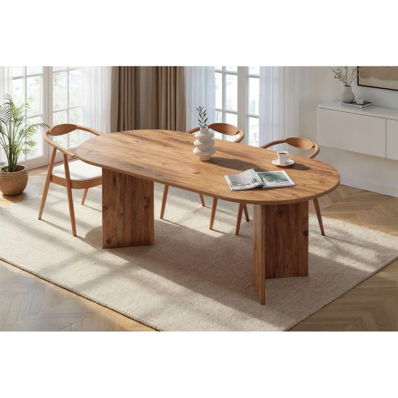 Dano Spisebord Oval 200 cm - Natur - Møbler - Borde - Spisebord og køkkenbord