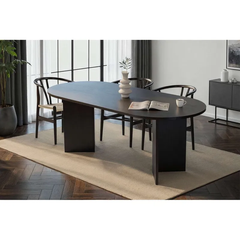 Dano Spisebord Oval 200 cm - Sort - Møbler - Borde - Spisebord og køkkenbord