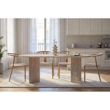 Dano Spisebord Oval 200 cm - Taupe - Møbler - Borde - Spisebord og køkkenbord