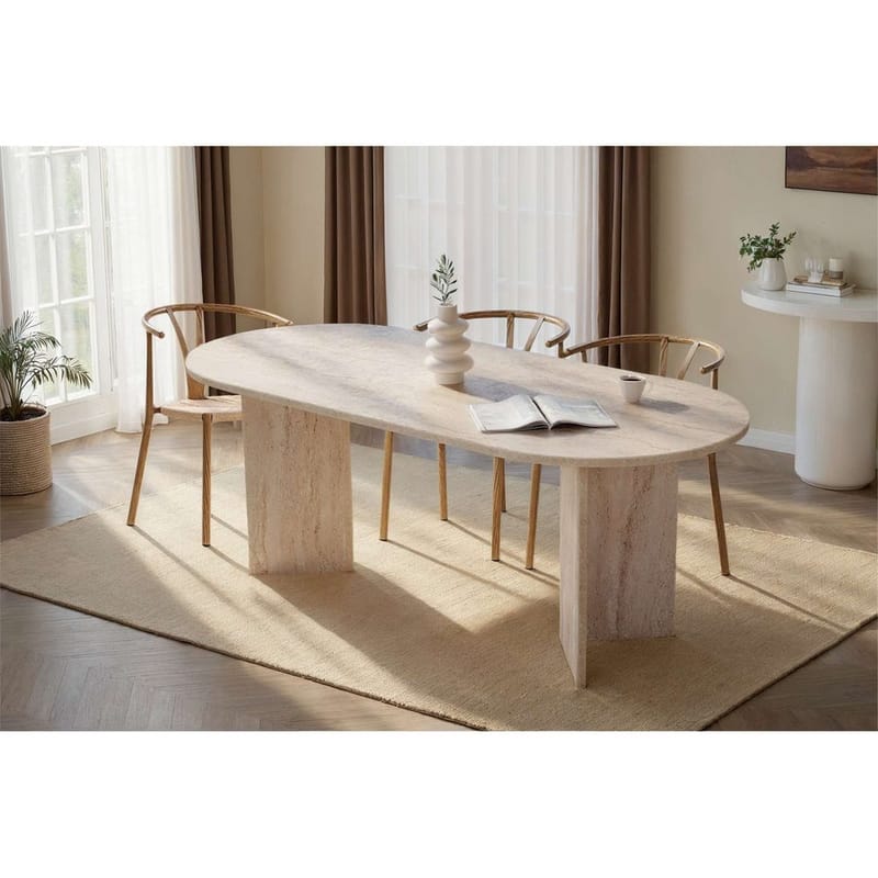 Dano Spisebord Oval 200 cm - Taupe - Møbler - Borde - Spisebord og køkkenbord