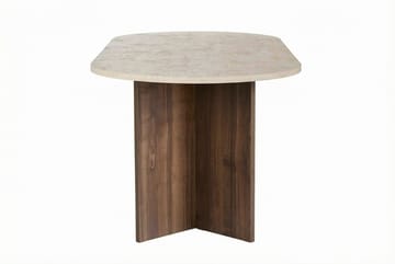 Dano Spisebord Ovalt 200 cm - Travertine Walnut - Møbler - Borde - Spisebord og køkkenbord