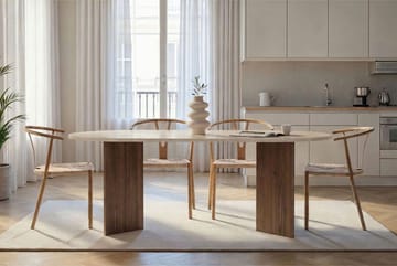 Dano Spisebord Ovalt 200 cm - Travertine Walnut - Møbler - Borde - Spisebord og køkkenbord