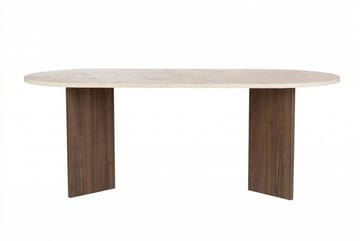 Dano Spisebord Ovalt 200 cm - Travertine Walnut - Møbler - Borde - Spisebord og køkkenbord