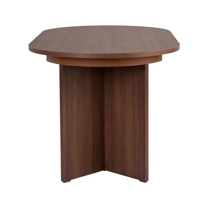 Dano Udtrækkeligt Ovalt Spisebord 160-200x90 cm i Træ med valnøddeudseende - Brun - Møbler - Borde - Spisebord og køkkenbord