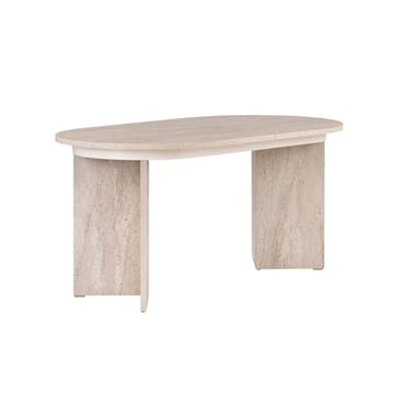 Dano Udtrækkeligt Ovalt Spisebord 160-200x90 cm med Travertinudseende - Beige - Møbler - Borde - Spisebord og køkkenbord