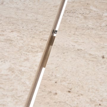Dano Udtrækkeligt Ovalt Spisebord 160-200x90 cm med Travertinudseende - Beige - Møbler - Borde - Spisebord og køkkenbord