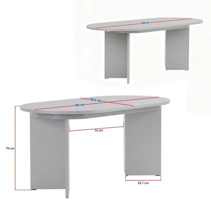 Dano Udtræksbart spisebord 160-200 cm - Travertin - Møbler - Borde - Spisebord og køkkenbord