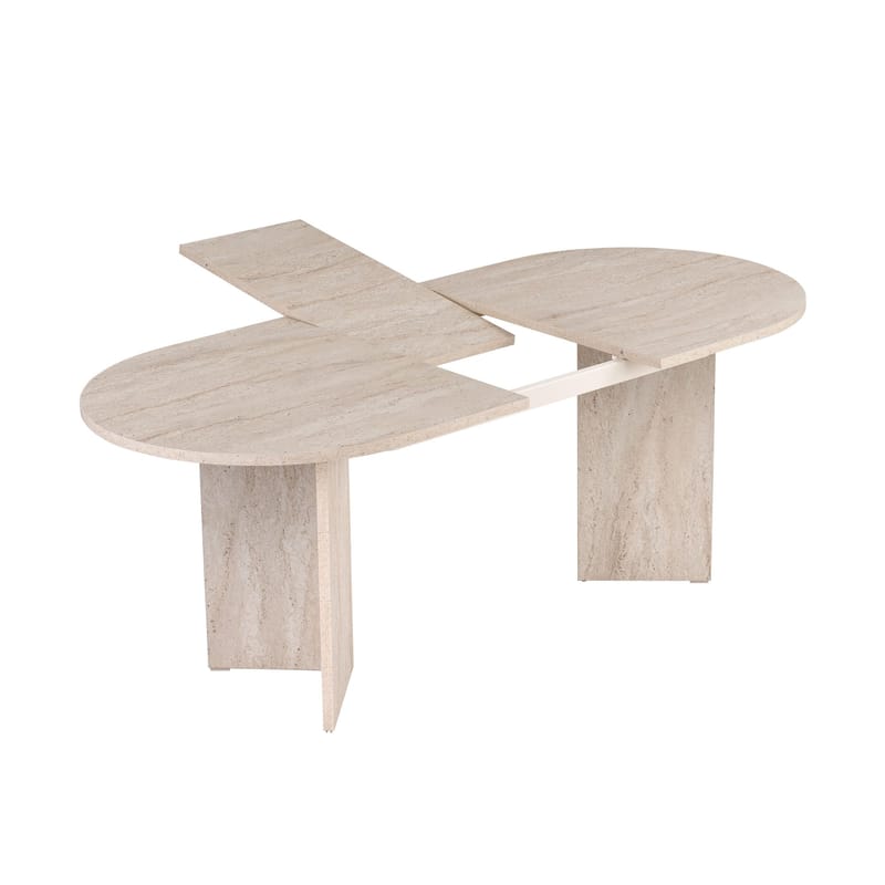 Dano Udtræksbart spisebord 160 cm - Travertin - Møbler - Borde - Spisebord og køkkenbord