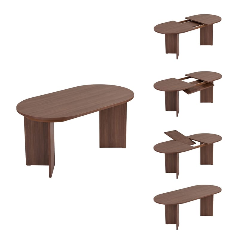 Dano Udtræksbart spisebord 160 cm - Valnød - Møbler - Borde - Spisebord og køkkenbord