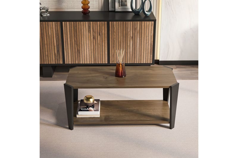 Dargaville Sofabord 91 cm - Valnød/Sort - Møbler - Borde - Sofabord