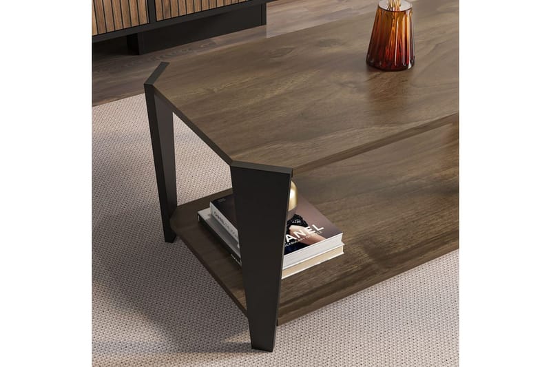 Dargaville Sofabord 91 cm - Valnød/Sort - Møbler - Borde - Sofabord