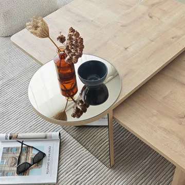 Dasina sofabord 105 cm - Bronzie og Safir Eg - Møbler - Borde - Sofabord
