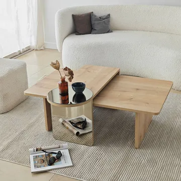 Dasina sofabord 105 cm - Bronzie og Safir Eg - Møbler - Borde - Sofabord