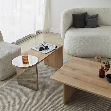 Dasina sofabord 105 cm - Bronzie/Sapphire Oak - Møbler - Borde - Sofabord