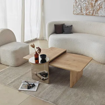 Dasina sofabord 105 cm - Bronzie/Sapphire Oak - Møbler - Borde - Sofabord