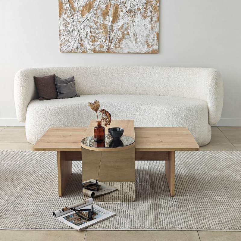 Dasina sofabord 105 cm - Bronzie/Sapphire Oak - Møbler - Borde - Sofabord