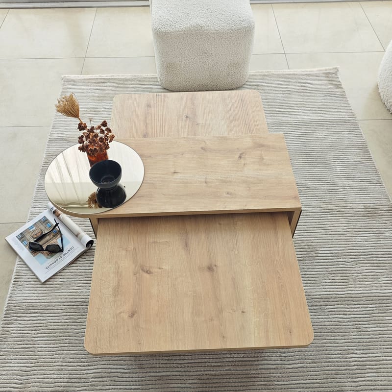 Dasina sofabord 105 cm - Bronzie/Sapphire Oak - Møbler - Borde - Sofabord