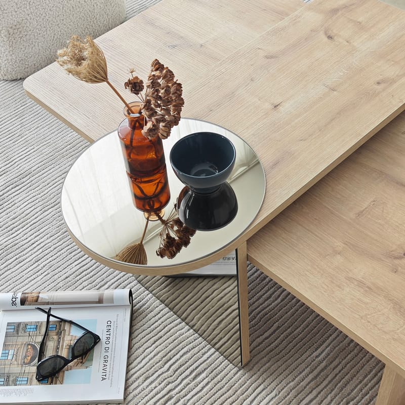 Dasina sofabord 105 cm - Bronzie/Sapphire Oak - Møbler - Borde - Sofabord