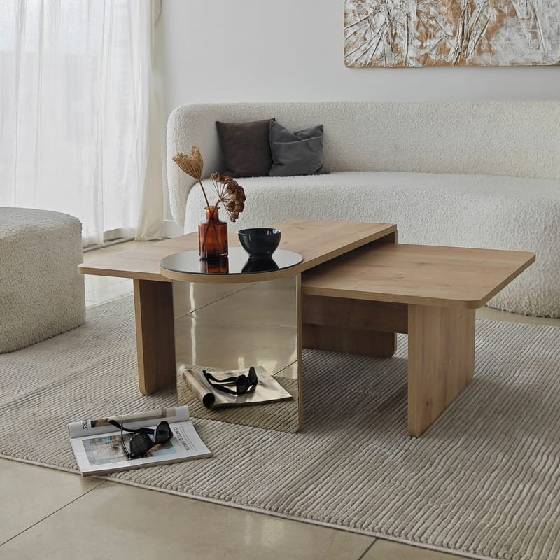 Dasina sofabord 105 cm - Bronzie/Sapphire Oak - Møbler - Borde - Sofabord