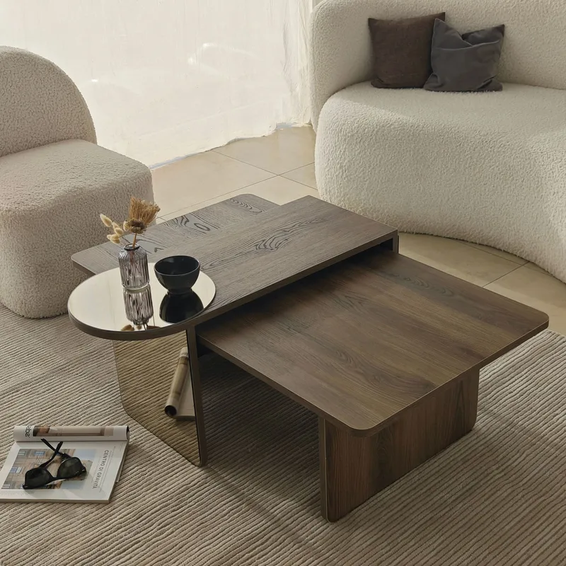 Dasina sofabord 105 cm - Bronzie/Valnød - Møbler - Borde - Sofabord