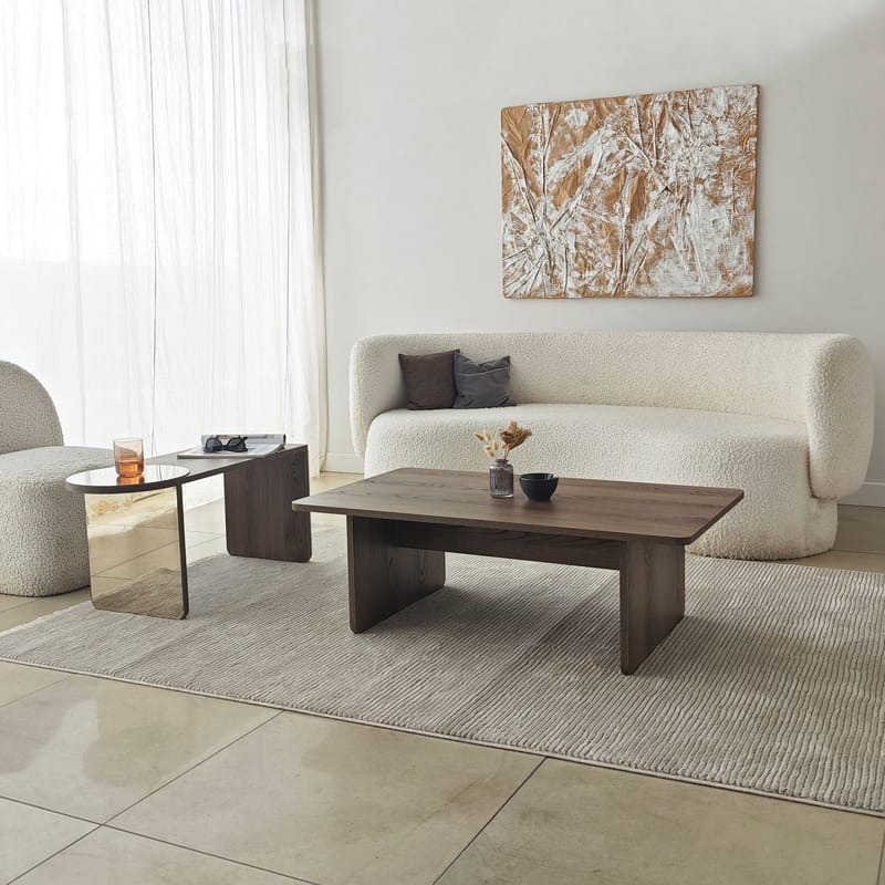 Dasina sofabord 105 cm - Bronzie/Valnød - Møbler - Borde - Sofabord